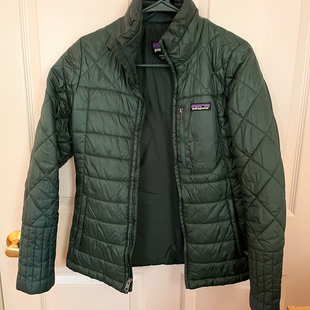Patagonia Green Puffer Jacket Lightweight Insulated